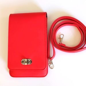 Touch Screen Phone Red Crossbody